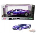 (Preorder) Pagani Huayra - Chrome violet/rose - Custom Wrap - Motormax 1/24 - 79084