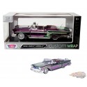 (Preorder) Chevrolet Impala 1958 - Chrome violet/vert - Custom Wrap - Motormax 1/24 - 79082