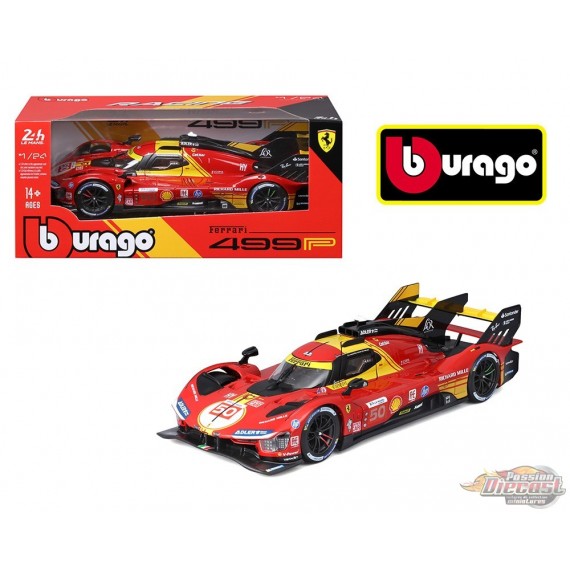 Ferrari 499P 24h Le Mans Champion 2024 - Racing - Bburago 1/24 - 18-28029 - Passion Diecast 