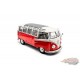 VOLKSWAGEN T1 SAMBA - RED & WHITE 1962 - Solido - 1/18 - S1813401 - Passion Diecast 