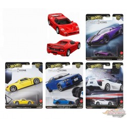 Hot Wheels - Car Culture - 1:64 - Timless Icons - Release N - Set Of 5 Cars - FPY86-961N Passion Diecast