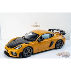 Porsche Cayman GT4 RS w/Weissach 2023 Bahama Yellow Pack - Norev 1-18 - 187252 - Passion Diecast