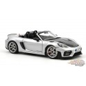 (Free shipping) Porsche 718 Spyder RS Pack Weissach 2023 GT - Argent métallisé - Norev 1-18 - 187270