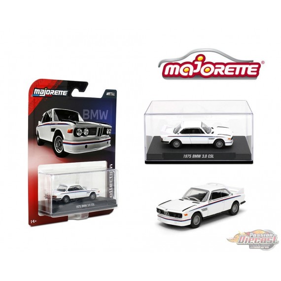 Série Collector Vague 2 2025 - 1975 BMW 3.0 CSL - Blanc - Majorette 1:64 - 8505001009 - Passion Diecast 