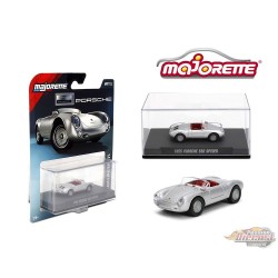 Collector Series Wave 2 2025 - 1955 Porsche 550 Spyder - Silver - Majorette 1:64 - 8505001007 -  Passion Diecast 