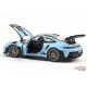 Porsche 911 GT3 RS Weissach Package 2022 bleu clair - Norev 1:18 - 187367 - Passion Diecast
