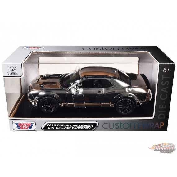 (Preorder) 2018 Dodge Challenger SRT Hellcat Widebody - Chrome - Custom Wrap - Motormax 1/24 - 79095