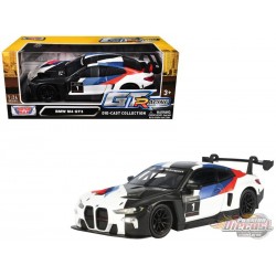 BMW M4 GT3 No.1 - White/Matte Black/Blue/Red - GT Racing - Custom Wrap - Motormax 1/24 - 73912 Passion Diecast