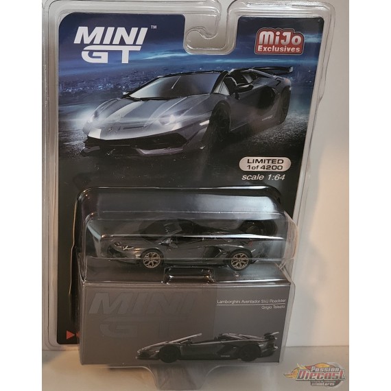 CHASE CAR Mini GT - 1:64 - Lamborghini Aventador SVJ Roadster Griglo Telesto - Mini GT - 1:64  - MGT00425GR Passion Diecast