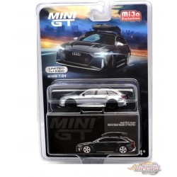 CHASE CAR Audi RS6 Avant avec coffre de toit - Mythos Black - MiJo Exclusives - MINI GT 1:64 - MGT00257GR Passion Diecast 