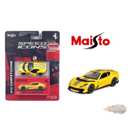 Speed Icons - Ferrari 812 Competizione - Jaune - Majorette 1:64 - 15709YL - Passion Diecast 