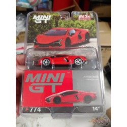 CHASE CAR Lamborghini Revuelto  Arancio Dac Lucido - Mini GT - 1:64 - MGT00774GR Passion Diecast
