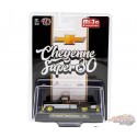 CHASE CAR 1977 Chevrolet Cheyenne Super 30 Pickup Truck - Black & White - MiJo Exclusives - M2 Machine - 1:64 - 31500-MJS80GR