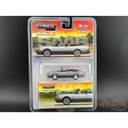 CHASE CAR Saab 900 Turbo Convertible with Trading Cards - Yellow - Tarmac Works - 1/64 - T64G-067-YEGR