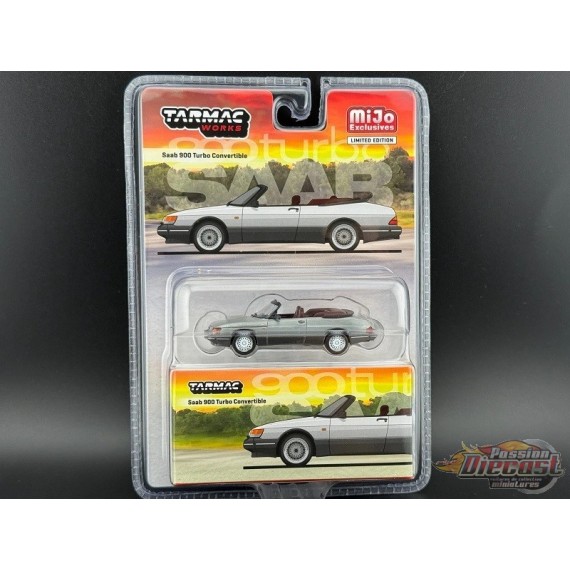 CHASE CAR Saab 900 Turbo Convertible with Trading Cards - Yellow - Tarmac Works - 1/64 - T64G-067-YEGR