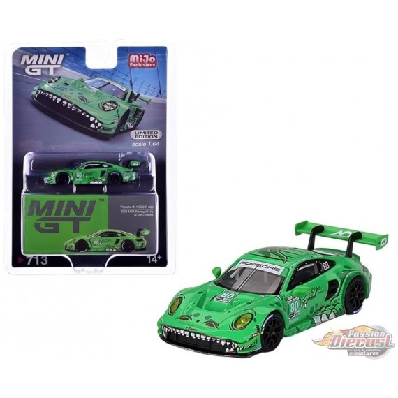 Porsche 911 GT3 R No..80 GTD AO Racing 2023 IMSA Sebring 12 Hrs - Mini GT - 1:64 - MGT00713 Passion Diecast