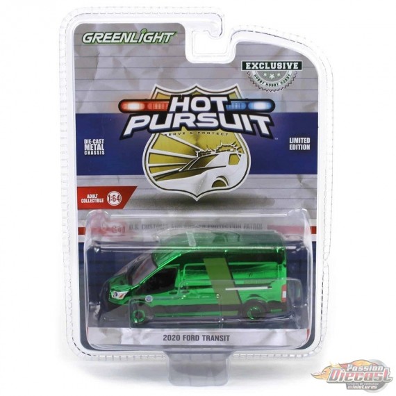 (Green Machine) US Border Patrol - 2020 Ford Transit - Hot Pursuit Series Special Edition - 1/64 Greenlight - 43035 EGR