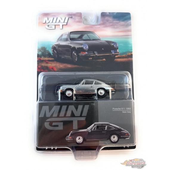 CHASE CAR Porsche 911 1964 Slate Grey - Mini GT - 1:64 - MGT00717GR Passion Diecast