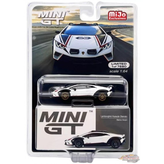 CHASE CAR Lamborghini Huracán Sterrato Bianco Asopo - Mini GT - 1:64 - MGT00763GR Passion Diecast