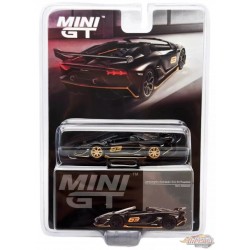 CHASE CAR Lamborghini Aventador SVJ 63 Roadster Nero Aldebaran - Mini GT - 1:64 - MGT00803GR Passion Diecast