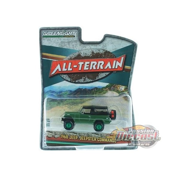 (Green Machine) 1968 Jeep Jeepster Commando avec et Off-Road Parts - All-Terrain  Series 11 - 1/64 Greenlight - 35190 AGR