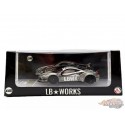 CHASE CAR LBWK Liberty Walk F488 Widebody Indonesia Exclusive - Noir mat avec carbone - CM Model - 1:64 - CM64-LB488-INAGT