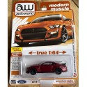 CHASE CAR Ford Mustang Shelby GT500 2021 en fibre de carbone en orange Twister avec toit noir - Auto World - 1/64 - AWSP171 BGR