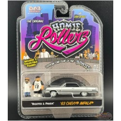 (Preorder) 1963 Chevrolet Impala SS Hard Top w/ Bigotes & Panda - Homie Rollerz 2025 Series 1 - 1/64 Greenlight - 204871 A