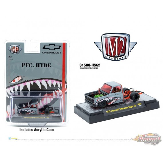 1973 Chevrolet Cheyenne Super 10 PFC. HYDE Shark Face - M2 Machine - 1:64 - 31500-HS62