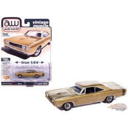 Dodge Coronet R/T Hardtop 1968 en poly doré moyen - Auto World - 1/64 - AWSP194 B
