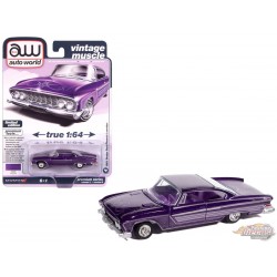 1961 Dodge Phoenix Lowrider in Purple Sky Metallic with Lowrider Graphics - Auto World - 1/64 - AWSP195 B