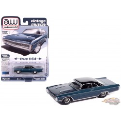 1970 Plymouth Sport Fury in Jamaica Blue Poly - Auto World - 1/64 - AWSP192 B