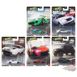 Hot Wheels Premium 1:64 - Fast & Furious 25Th Anniversary Premium 2026 M Assortment Of 5 Cars - HNW46-956N