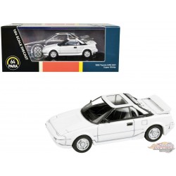 Toyota MR2 MK1 Super Blanc 1985 avec toit ouvrant - Para64 - PA-55362 - Passion Diecast 