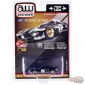 (web only) Ford GT40  No.2  Le Mans 1966 noire avec bandes argentées à 3 600 unité - Auto World - 1/64 - CP7922