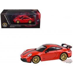 2025 Porsche 911 GT3 (992.2) Guards Red with Carbon Stripe and Gold Wheels - Para64 - PA-55871 - Passion Diecast 