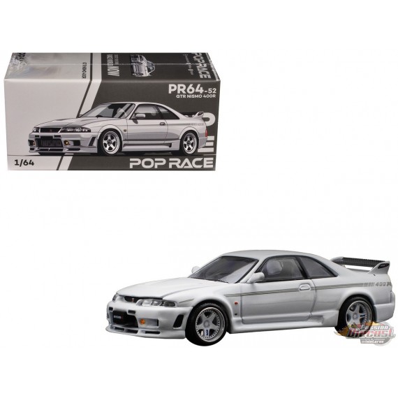 GTR Nismo 400R White - Pop Race 1:64 - PR640052 -  Passion Diecast 