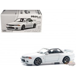 GTR R32 Crystal White - Pop Race 1:64 - PR640157 -  Passion Diecast 