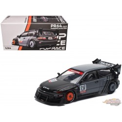 Pandem Civic EG6 "Kanjozoku" Matt Black and Gray with Graphics - Pop Race 1:64 - PR640163 -  Passion Diecast 