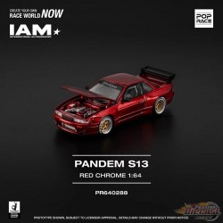 Pandem S13 Rouge Chrome - Pop Race 1:64 - PR640288 -  Passion Diecast 