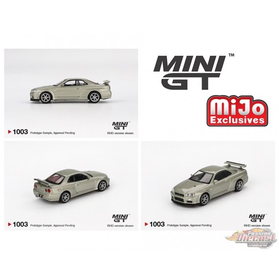 Nissan Skyline GT-R (R34) V-Spec II Nür - Millenium Jade - Mini GT - 1:64 - MGT01003 Passion Diecast