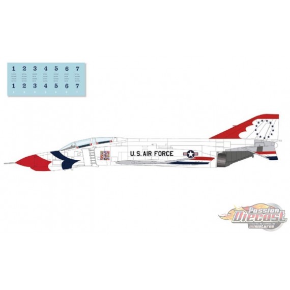 (Preorder) McDonnell Douglas F-4E Phantom II / USAF Thunderbirds, 1973 / Hobby Master 1:72  HA19084