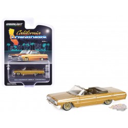 Chevrolet Impala cabriolet 1964 en or - California Lowriders Series 5 - 1/64 Greenlight - 63060 D