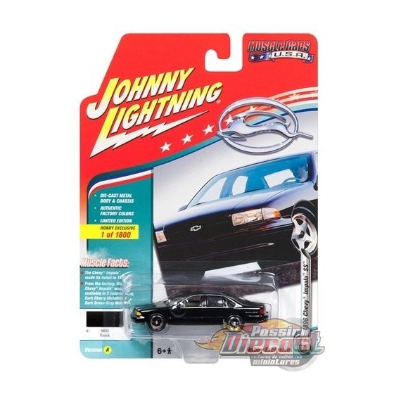 1/64 1996 Chevy Impala SS Black JLSP006A johnny lightning passion diecast