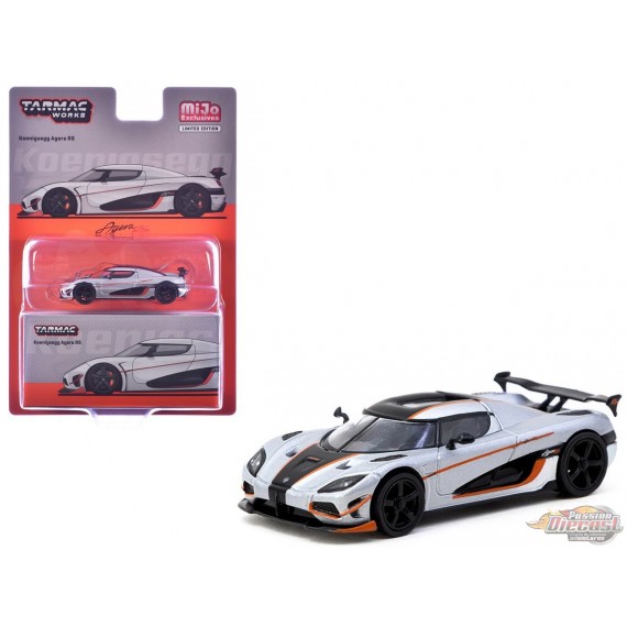 Koenigsegg Agera RS - Argent lunaire / Noir - Tarmac Works - 1/64 - T64G-TL005-MS