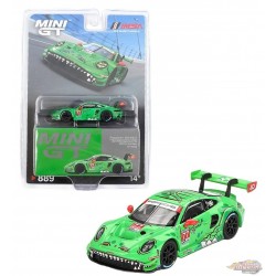 (1 par client) Porsche 911 GT3 R No.77 AO Racing 2024 IMSA Daytona 24 Hrs GTD Pro 2nd Place - Mini GT - 1:64 - MGT00889
