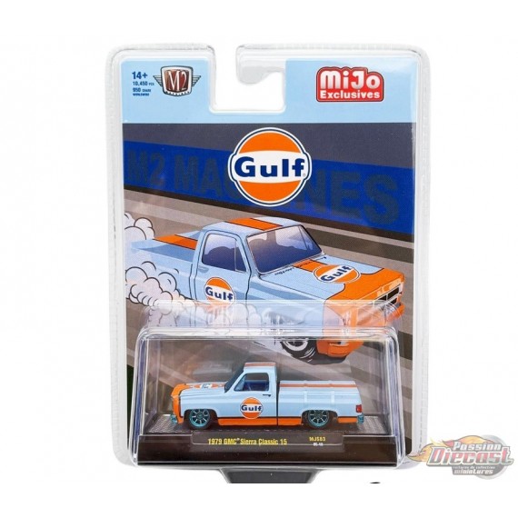 CHASE CAR 1979 GMC Sierra Classic 15 Custom GULF - Blue - MiJo Exclusives - M2 Machine - 1:64 - 31500-MJS83GR