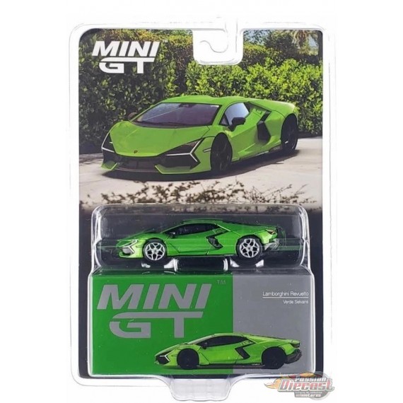 CHASE CAR Lamborghini Revuelto Verde Selvans - Mini GT - 1:64 - MGT00789GR Passion Diecast