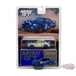 CHASE CAR Subaru Impreza WRC98 1998 Rally Monte-Carlo 3rd Place No.3 - Mini GT - 1:64 - MGT00975GR Passion Diecast