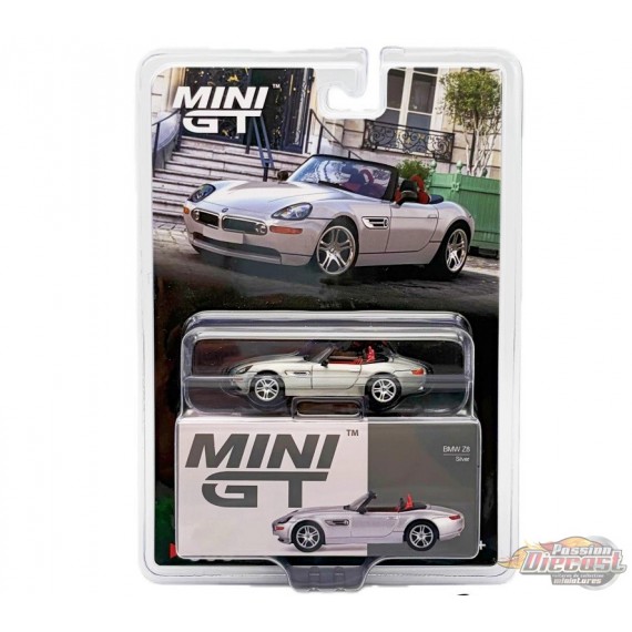 CHASE CAR BMW Z8 - Argent - Mini GT - 1:64 - MGT00998GR Passion Diecast